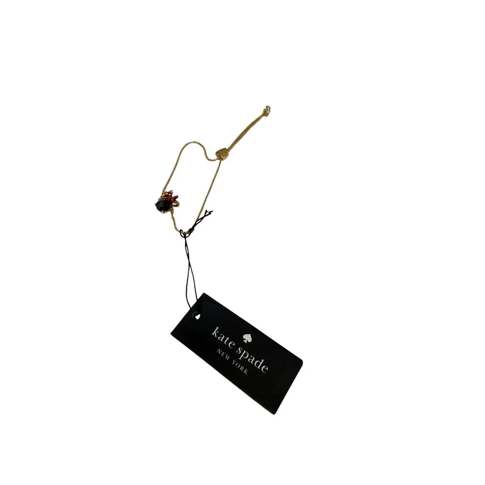 Disney x Kate Spade New York Minnie Mouse Black Cubic Zirconia Adjustable Slider - Picture 5 of 5